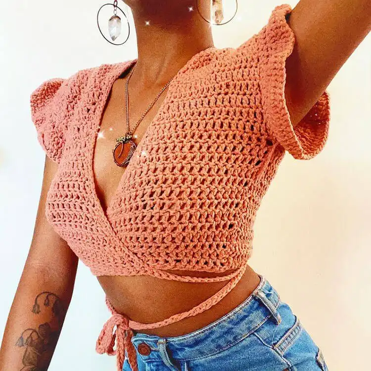 Simple Easy Crochet Top, a perfect beginner-friendly project for summer apparel.
