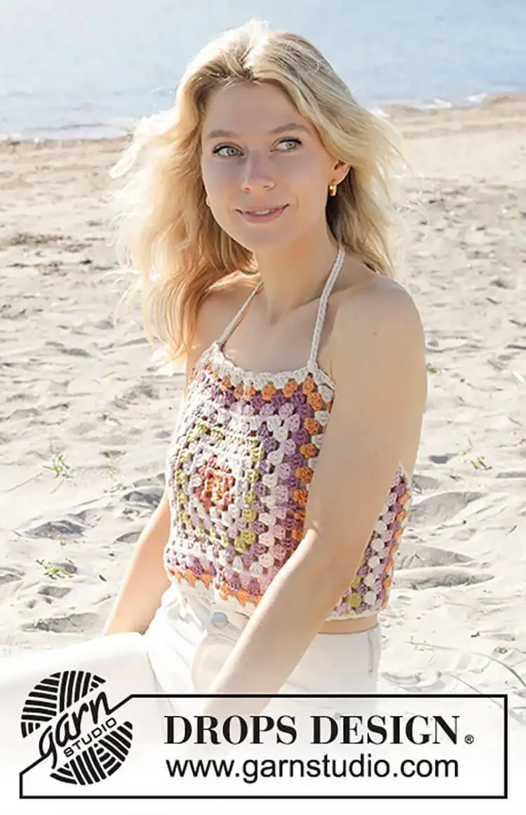 Sagebrush Tank Top, a versatile crochet garment perfect for any summer wardrobe.