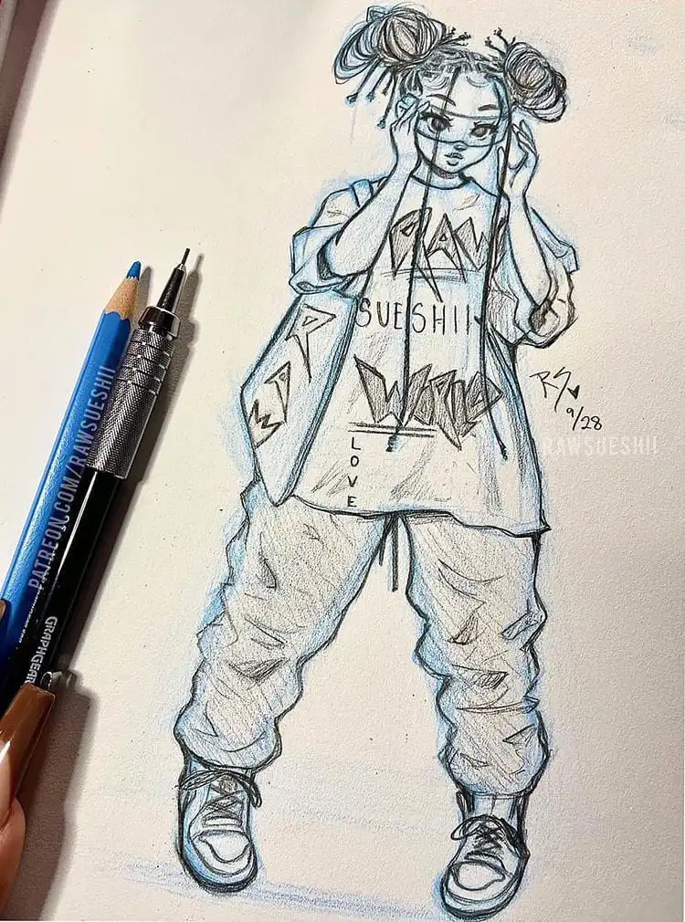 Tutorial illustration on how to draw from references, emphasizing observation and interpretation skills.