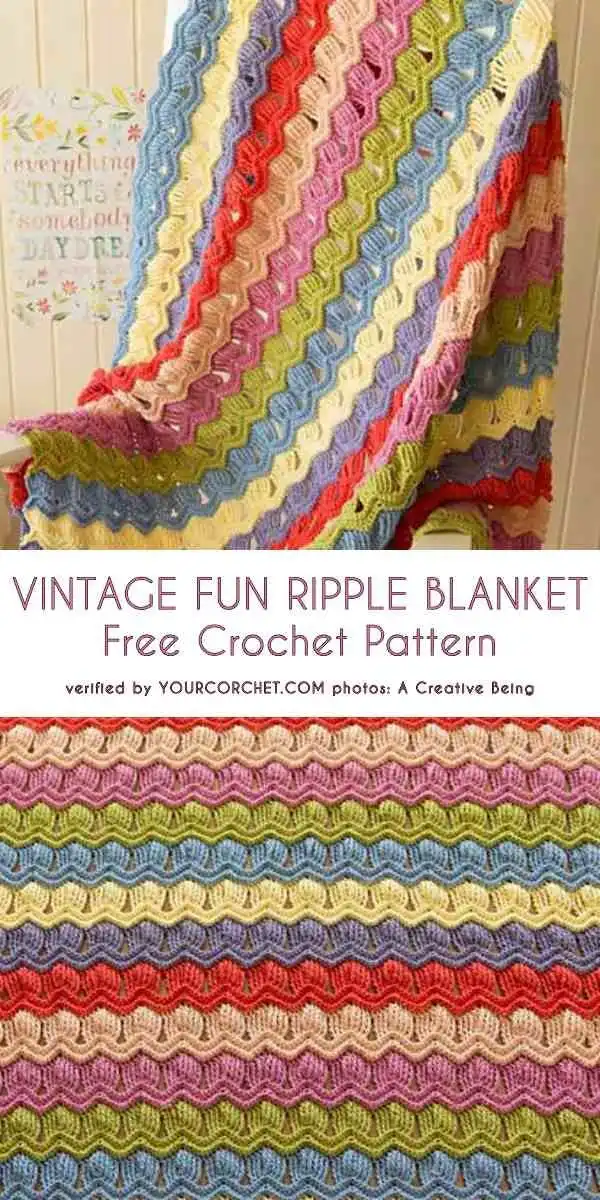 Day Kid Ripple Crochet Blanket Free Pattern 7 A Winter Wonderland Day Kid Ripple Crochet Blanket in icy blues, whites, and silver, evoking a cozy, snow-covered landscape.