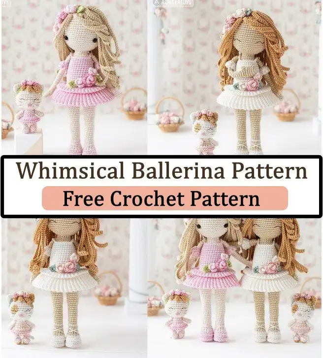 A whimsical crochet ballerina doll featuring unique yarn textures and a creative, playful costume, adding charm to any collection.