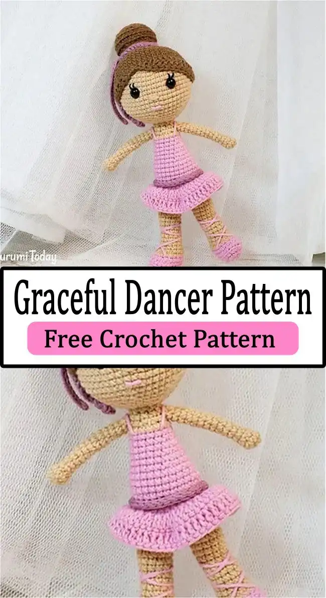 A graceful dancer pattern in crochet, showcasing fluid lines and an ethereal tutu, capturing movement and elegance in yarn.