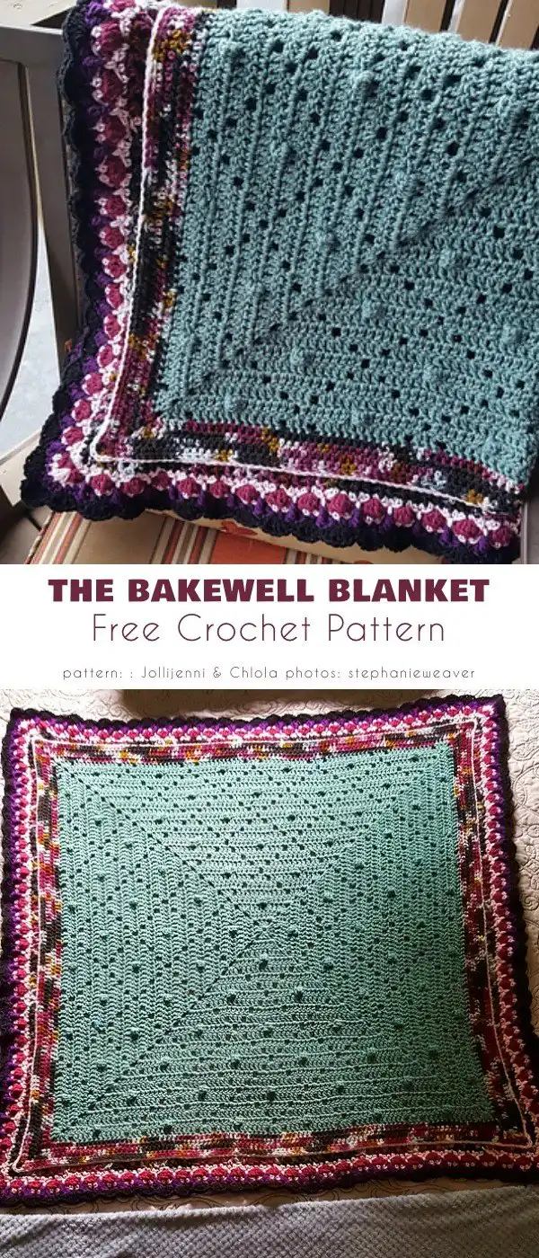The Bakewell Blanket showcasing a beautiful ombre color gradient across its diamond pattern.