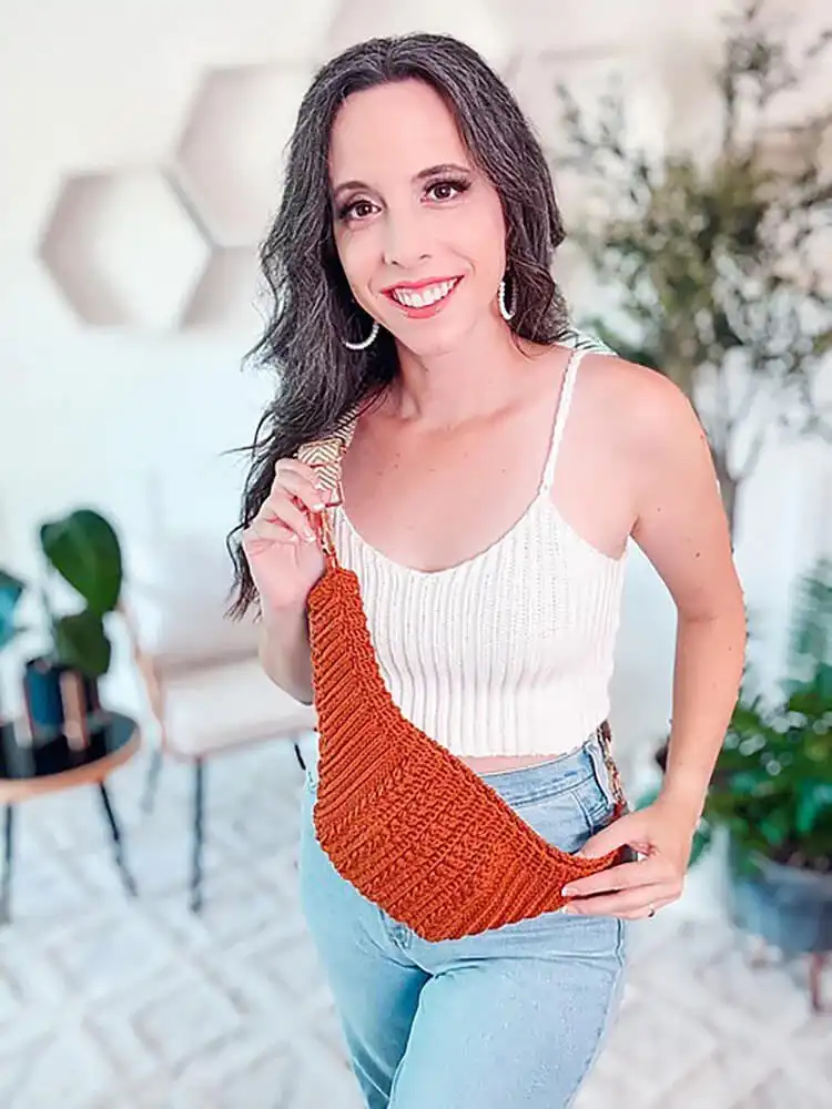 Easy Crochet Flower Bag Pattern 7 Stylish Summer House Bag crochet, designed as a crossbody fanny pack.