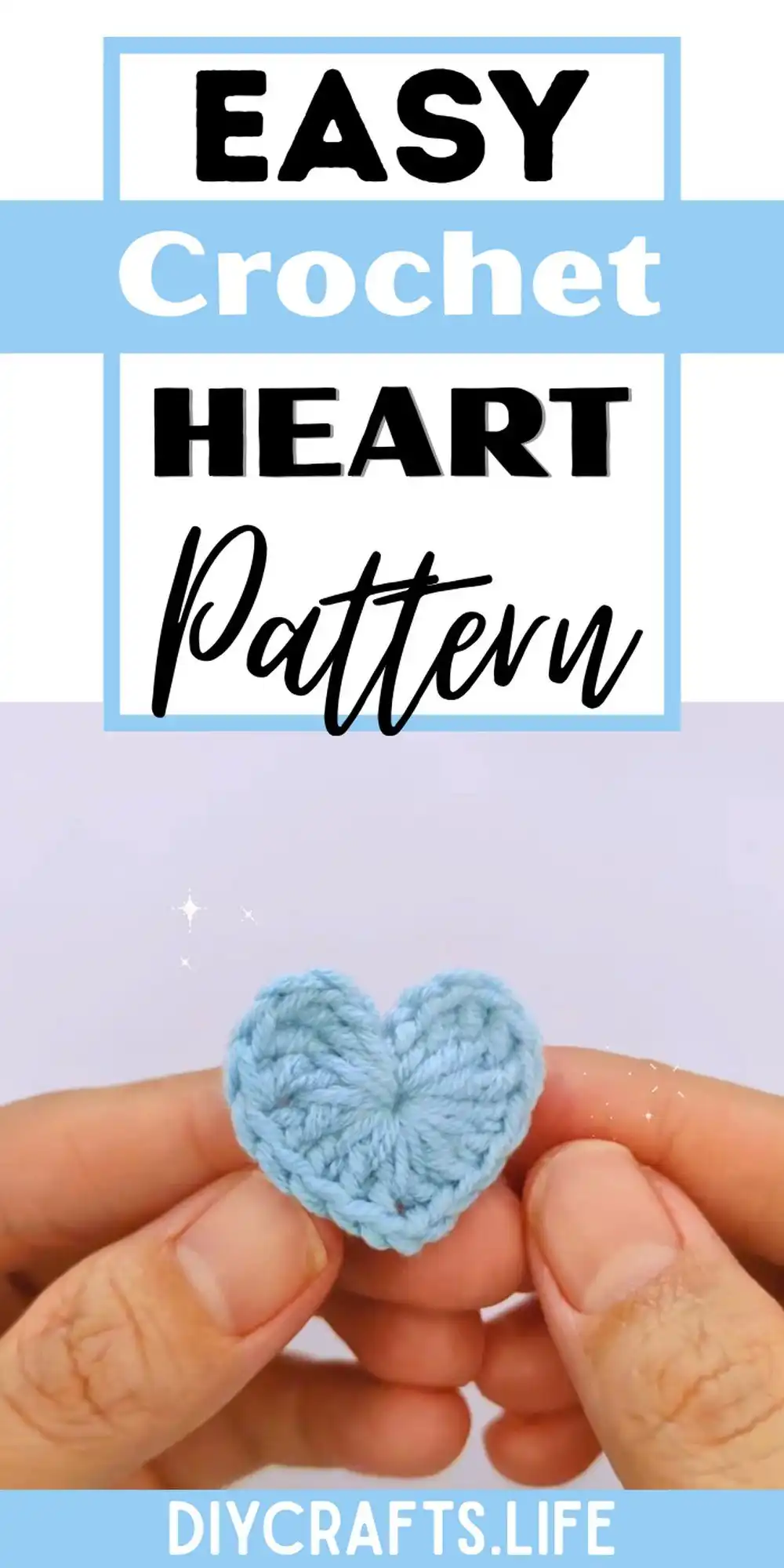 Overview of materials and notes for the Easy & Free Crochet Heart Pattern, including yarn, hook, and essential tools.