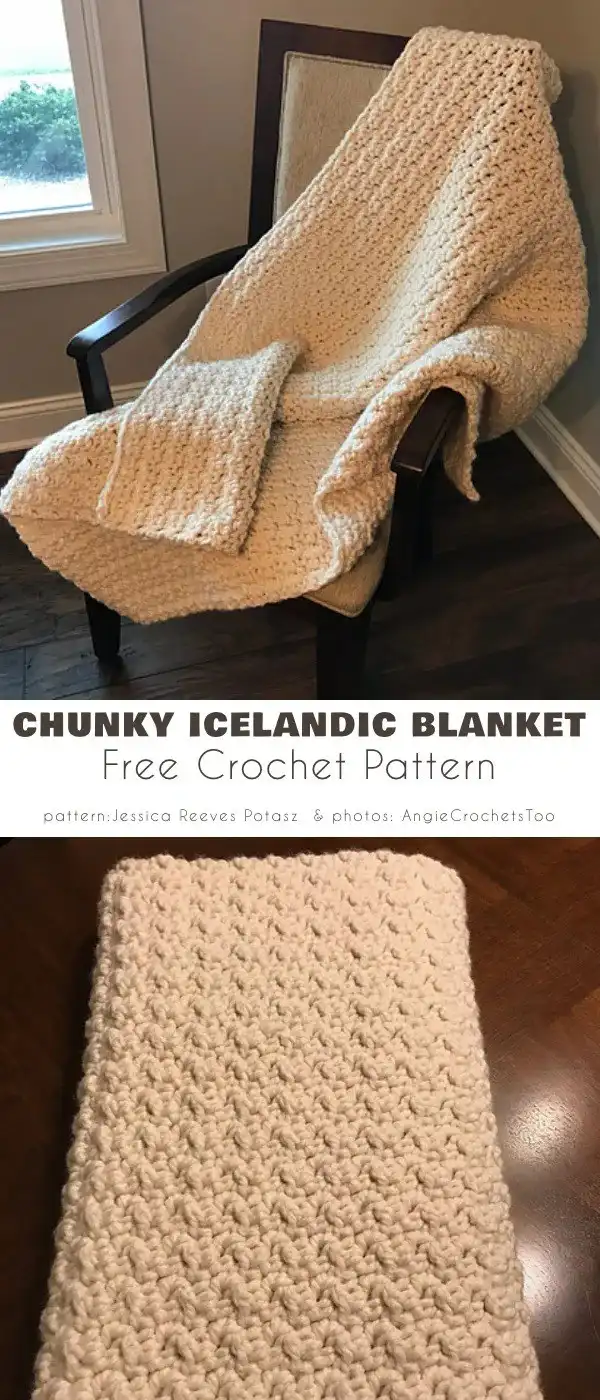 Hibernate Blanket, a thick and warm crochet throw made with Bernat Blanket Yarn, perfect for winter coziness.