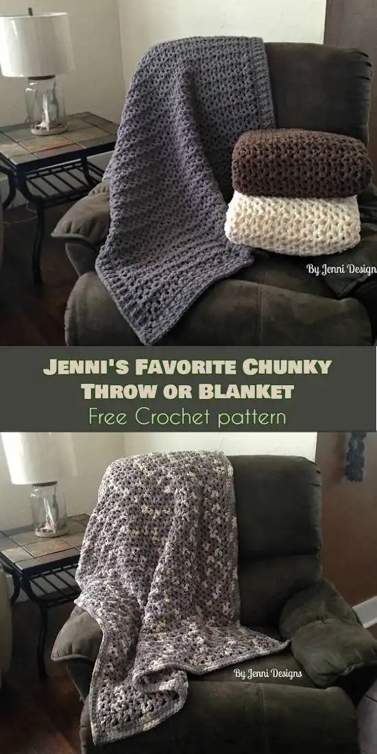 Chunky Icelandic Blanket, a very thick cream-colored crochet blanket draped over a chair, emphasizing its warmth.