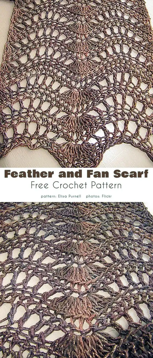 Elegant Feather and Fan Stitch Scarf in a solid jewel-toned yarn, draped gracefully to show its lacy texture.