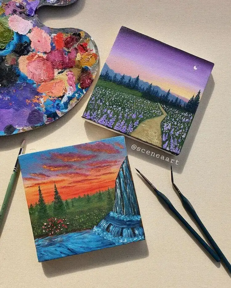 Ferris wheel silhouette against a warm or dreamy sunset, a captivating subject for Get Creative with These Gorgeous Sunset Painting Ideas