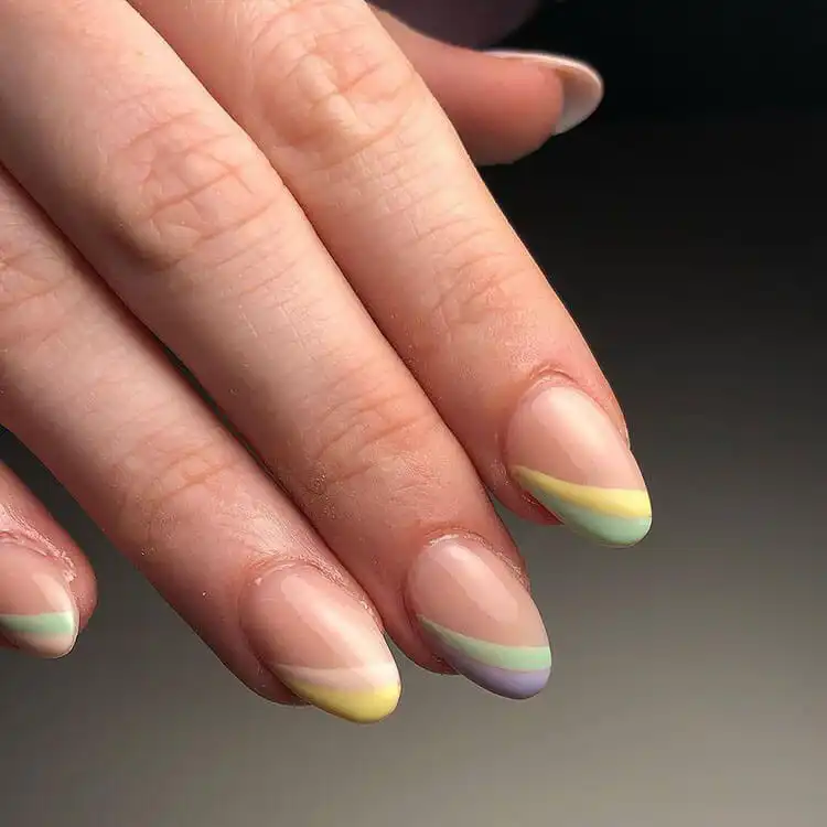 Green and White Almond Shaped Nail Design for Women - Great for Fall, Summer and Holidays 9 Short acrylic almond nails for women, perfect for first-timers and creative color combinations