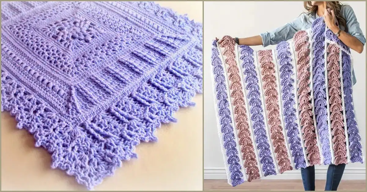 Collection of beautiful heirloom baby blanket ideas, showcasing various crochet patterns and textures.