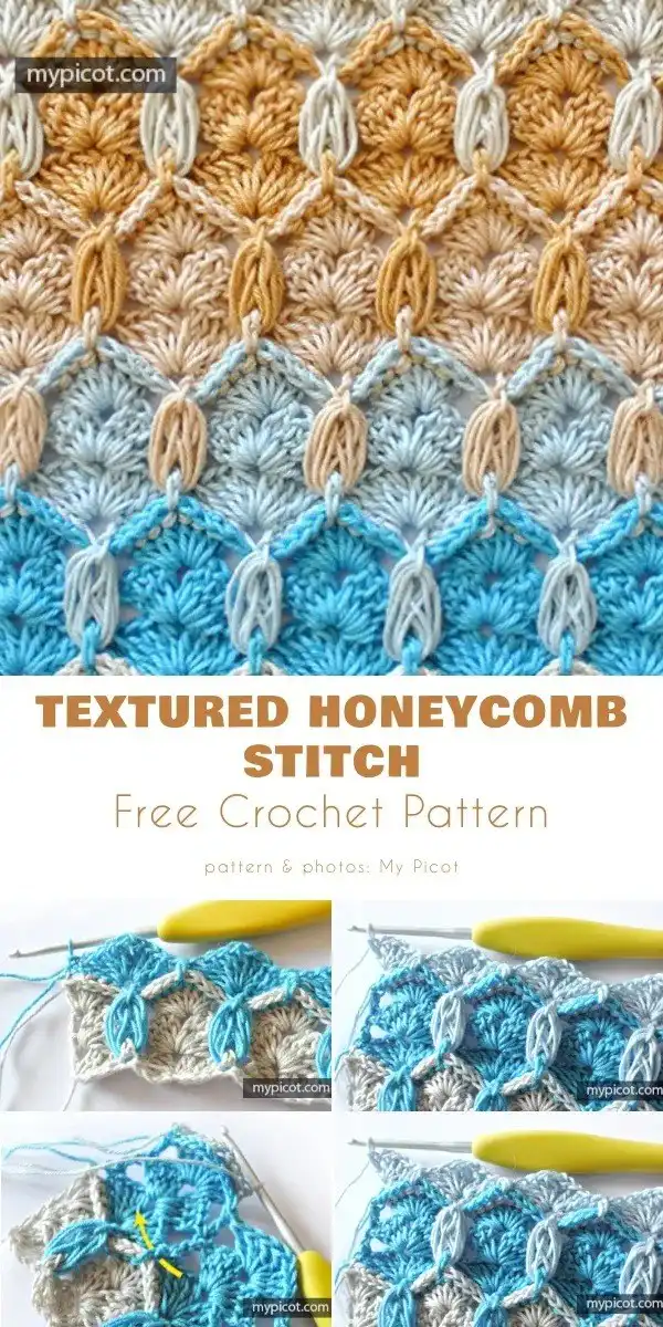 A large, cozy Textured Honeycomb Stitch Blanket draped over a chair, highlighting its rich, three-dimensional stitch work.