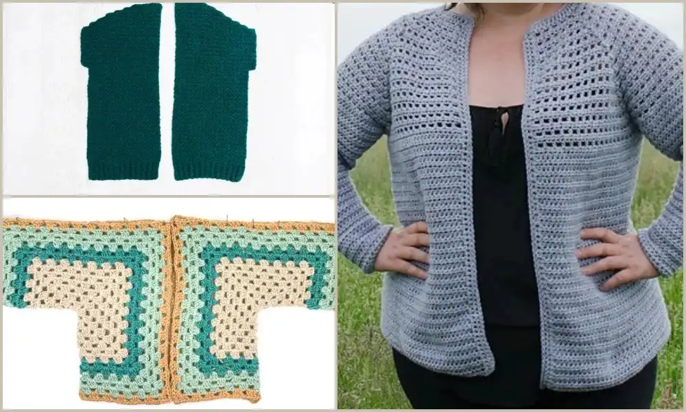 How To Crochet a Cardigan: 6 Different Styles To Try 1 A beautifully crocheted cardigan showcasing a classic stitch pattern, ideal for understanding how to crochet a cardigan: 6 different styles to try.