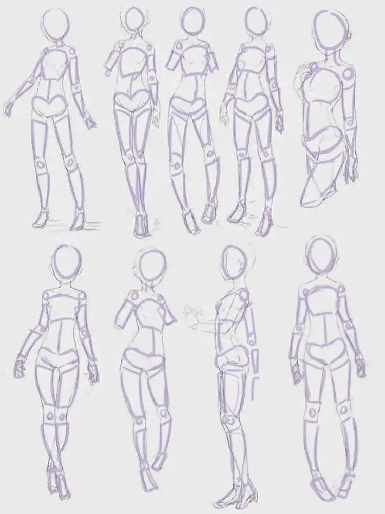Illustrated guide for drawing female anatomy to understand form and movement