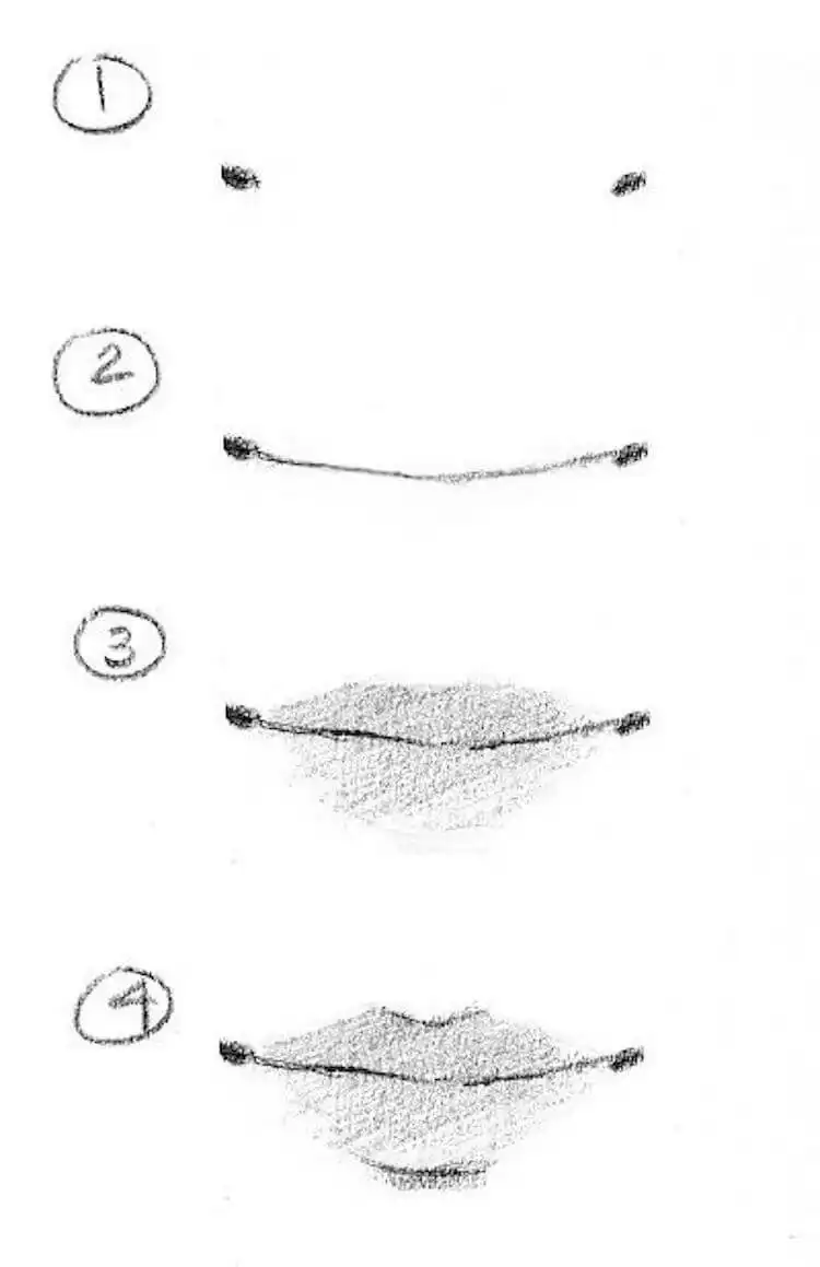 Step-by-step method for how to draw lips easily with proper base and shading