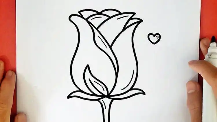 Beginner-friendly tutorial on how to draw a realistic rose with color tips