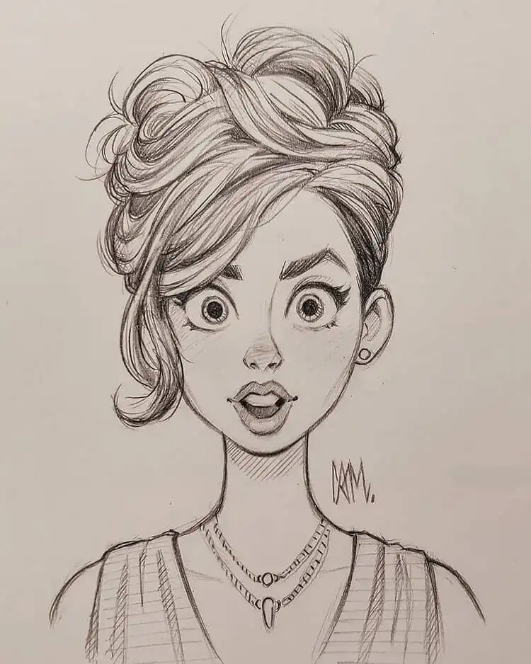 How to Get Better at Drawing for Beginners - 30 Day Drawing Challenge 5 A collection of sketches on a page, emphasizing consistent practice as a core method to get better at drawing for beginners.