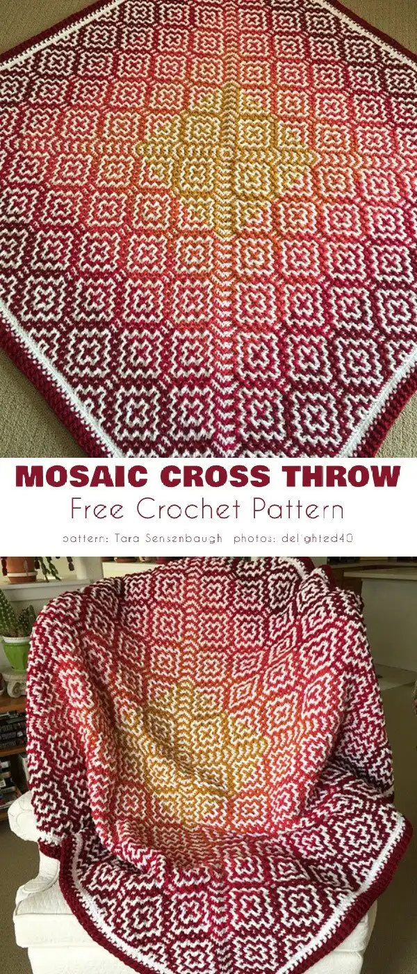 Pixelated Diamond Mosaic Throw featuring large, pixelated diamond motifs in bright primary colors against a dark background, retro-inspired.