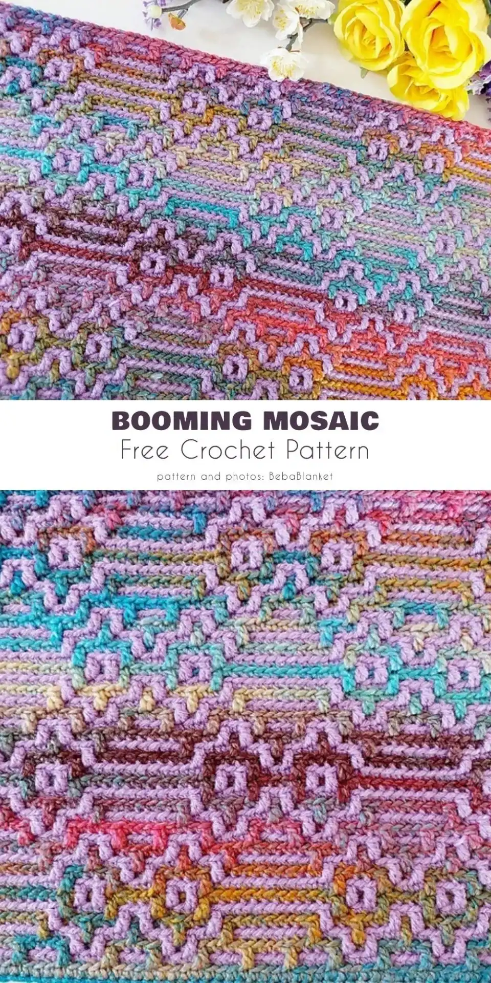 A Contrasting Squares Mosaic Afghan displaying a playful checkerboard pattern with vibrant red and cream squares, perfect for a cozy throw.