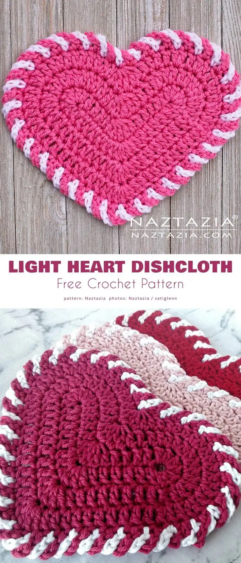 Kitchen fun with love Free Crochet Patterns 2 Close-up of a light pink crochet dishcloth with a subtle heart design, perfect for kitchen fun with love free crochet patterns.