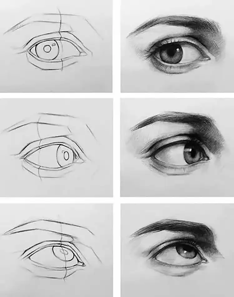 Collection of cartoon eye sketches, showcasing fun and easy designs for various characters.