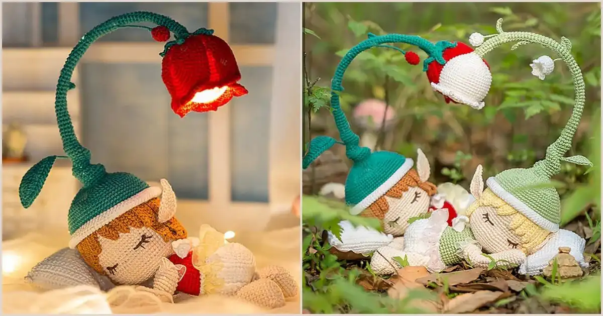 Creative crochet lampshade covers and decorative light fixtures, showcasing unique Lighting Project Ideas and Free Crochet Patterns.