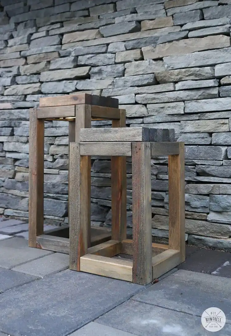 Make Your Own Lantern with These DIY Ideas 8 Innovative DIY Wooden LED Lanterns with integrated lighting, suitable for both indoor and outdoor ambiance.