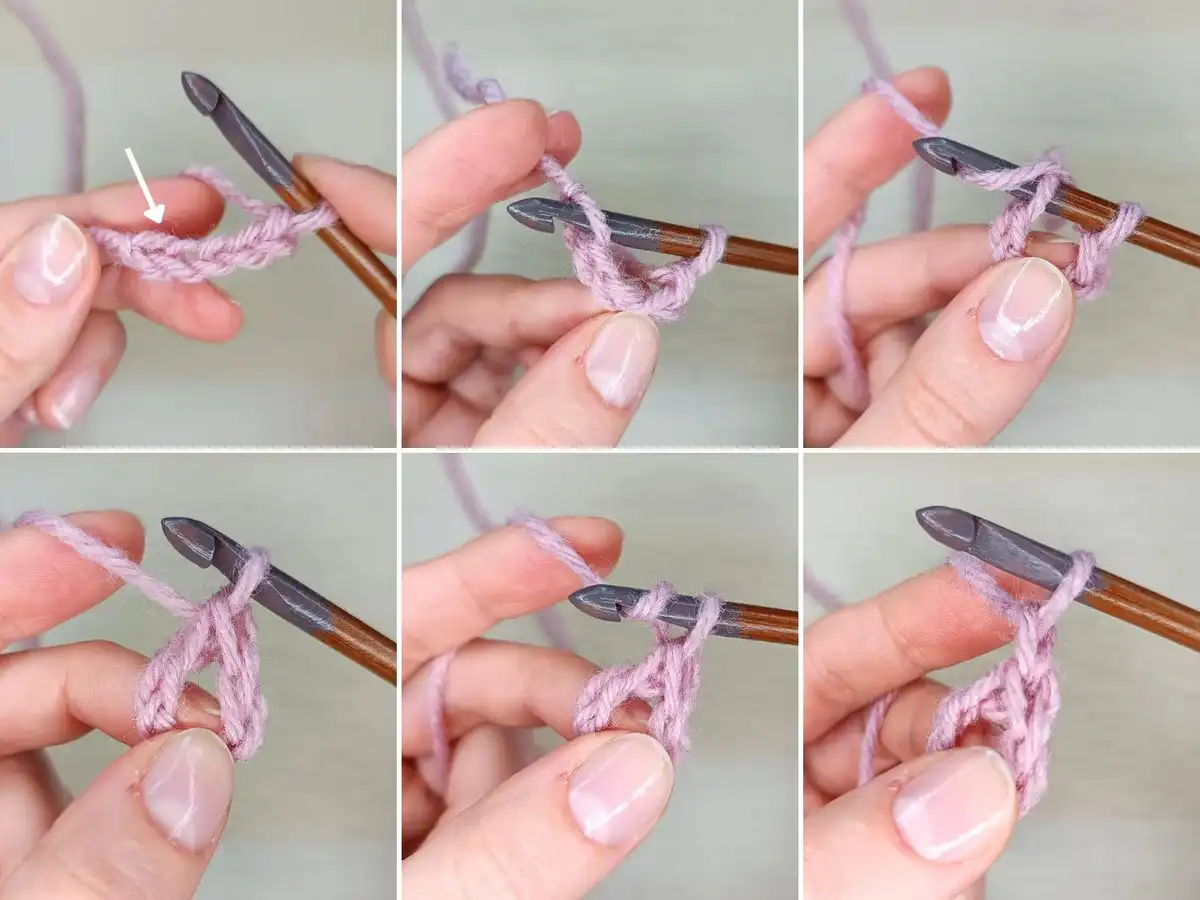 Step 10: Using a slip stitch to finish and secure the magic circle.