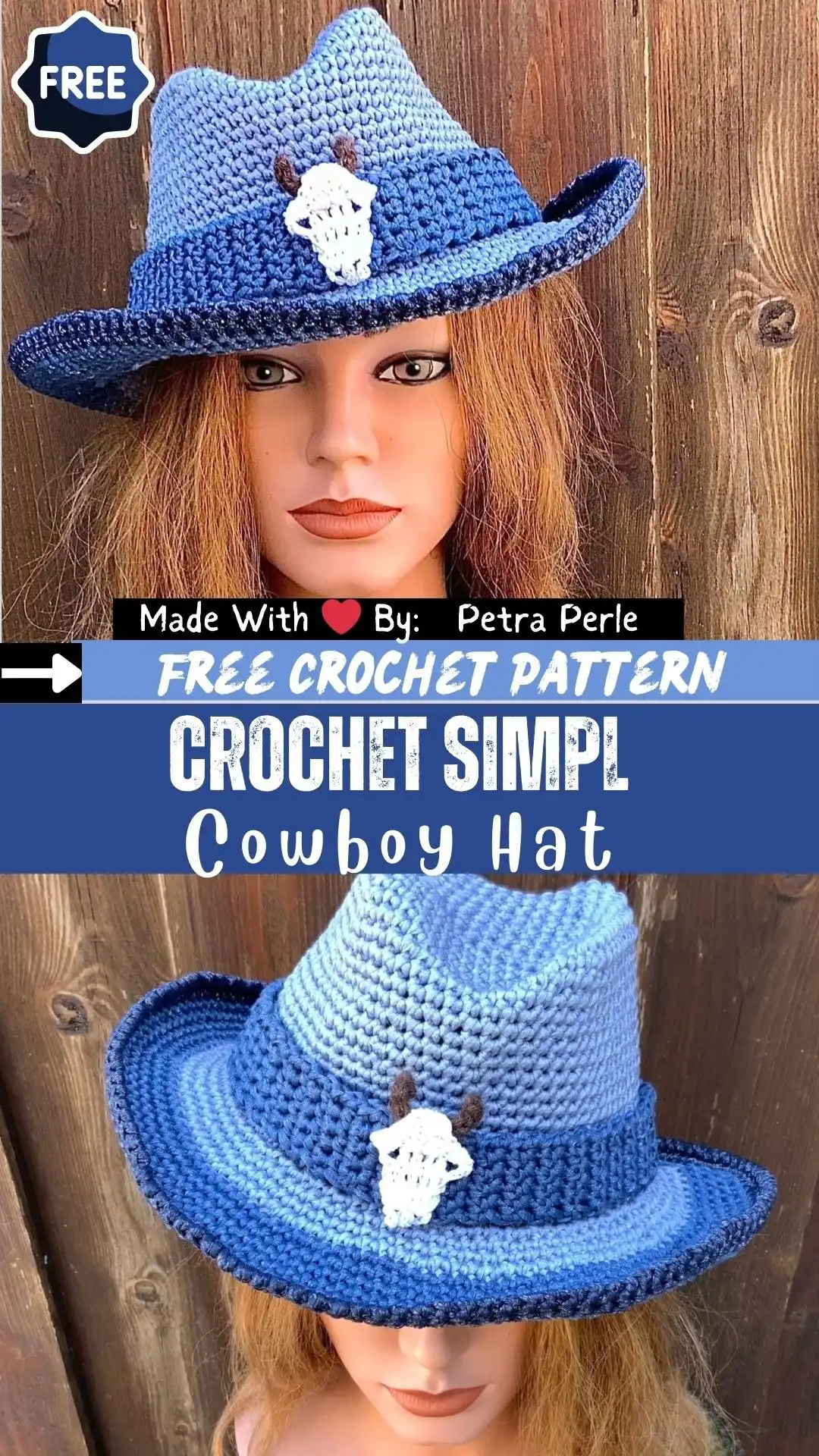 Charming baby crochet cowboy hat in soft yarn, featuring chin ties and a subtle contrasting band.