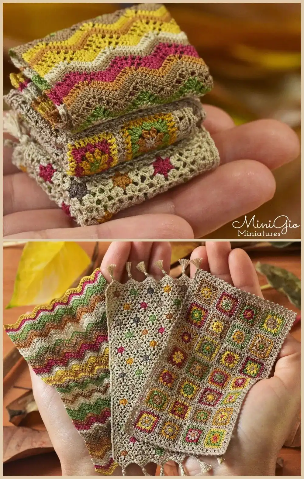 Miniature/Micro Crochet 'Mini Norwegian Gnome' Christmas decoration, featuring traditional Scandinavian Nisse design.
