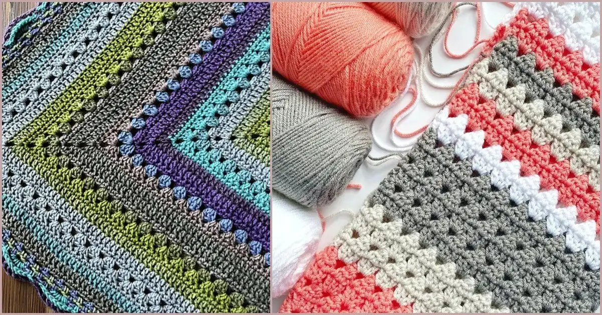 Modern Granny Blanket Free Crochet Patterns Are the Best 1 A beautifully crafted modern granny blanket showcasing contemporary colors and stitch variations, perfect for home decor, featuring Modern Granny Blanket Free Crochet Patterns Are the Best.