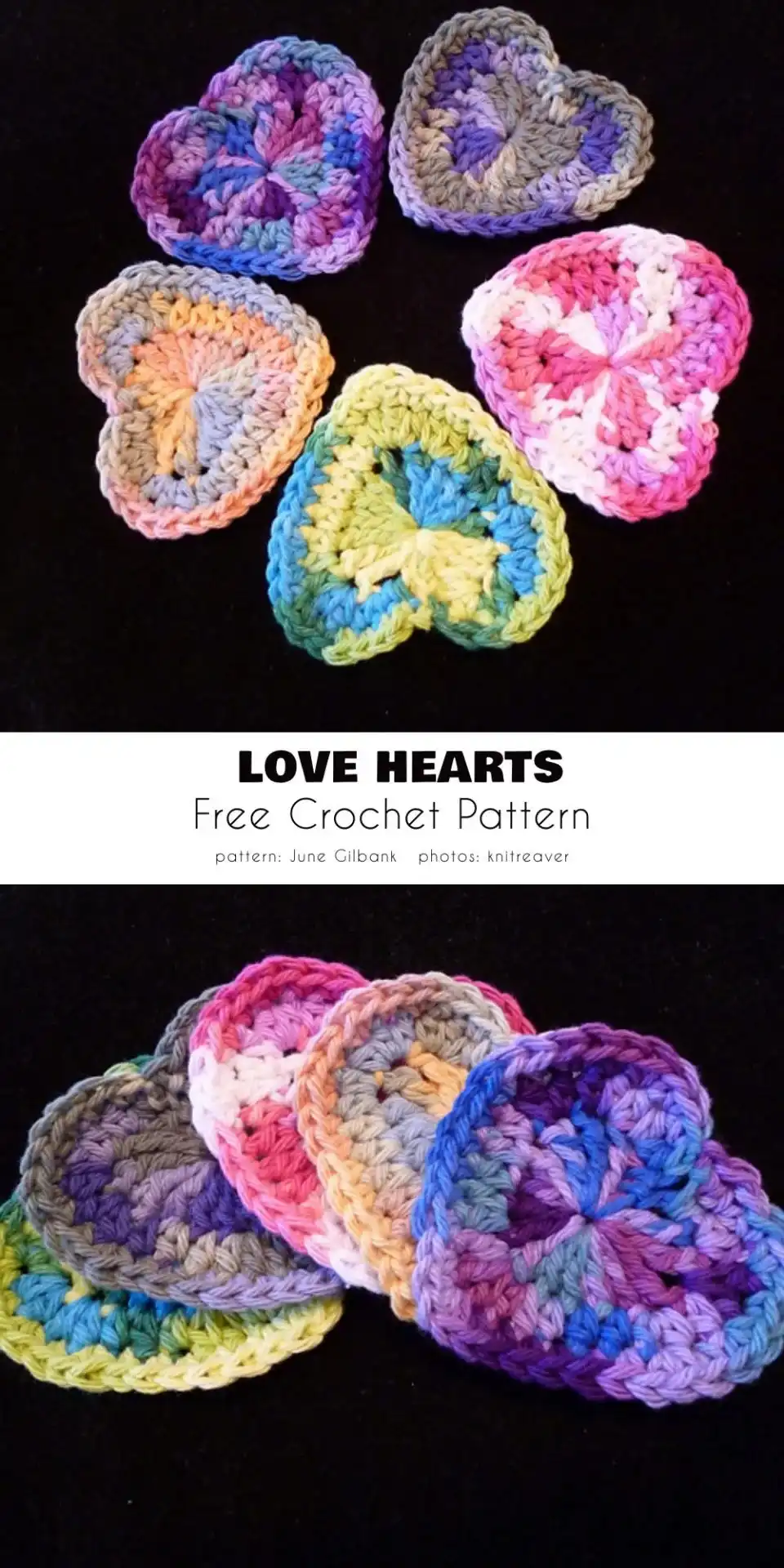 Single intricately crocheted love heart with a textured border, showcasing a classic Mother's Day Heart Free Crochet Pattern.