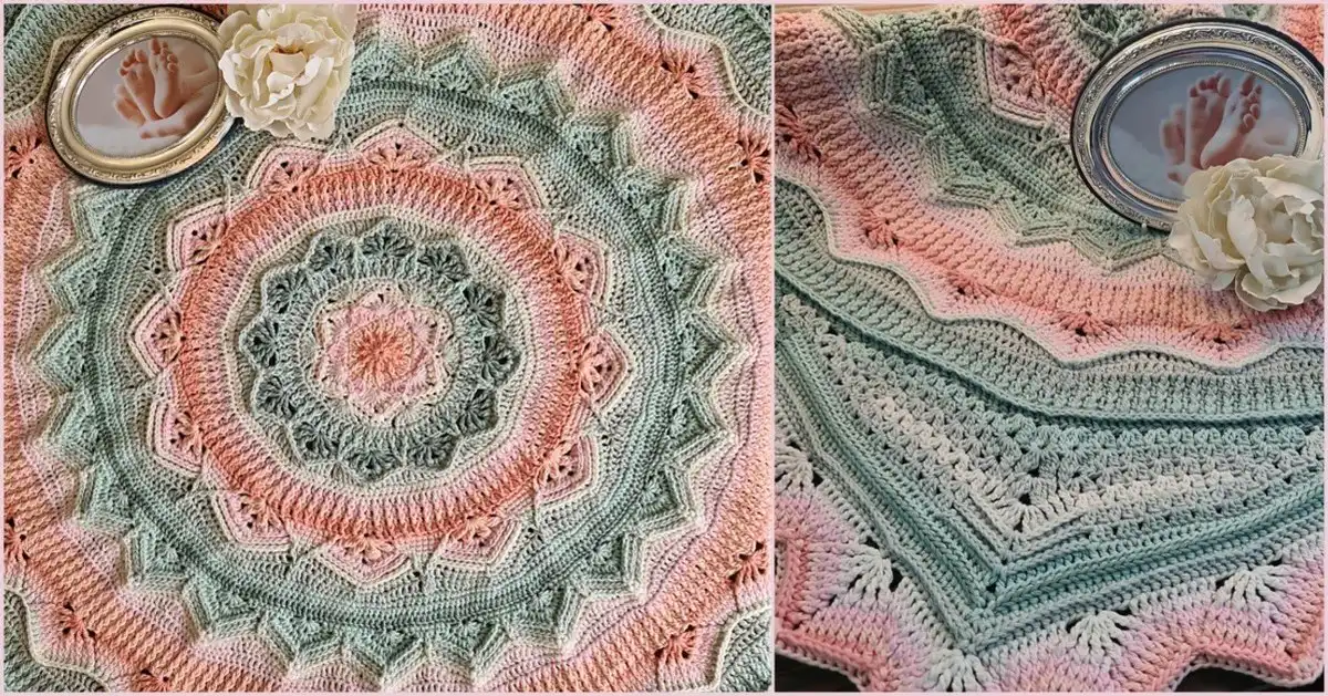 Collection of three distinct crocheted summer baby blankets showcasing various textures and colors