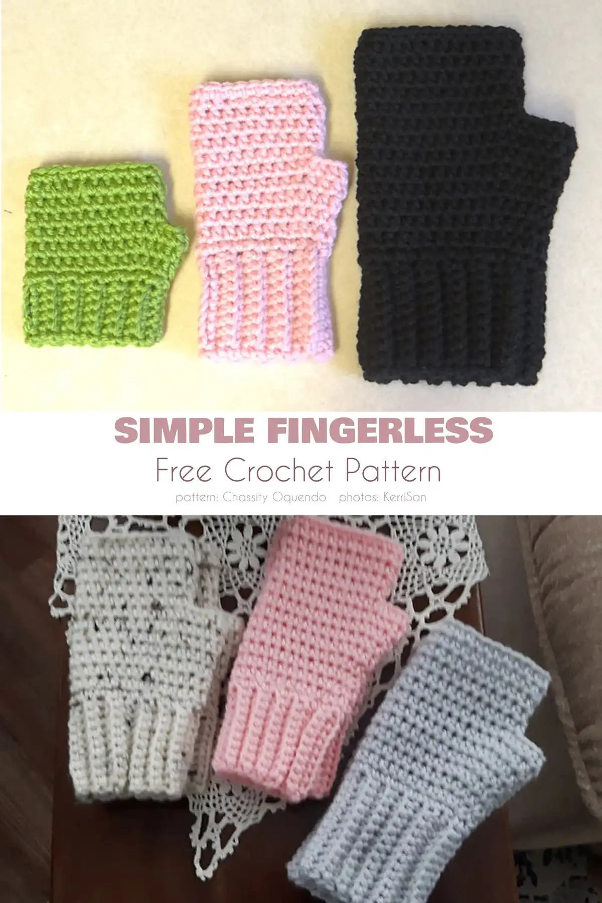 Easy Stitch Fingerless crochet pattern, a straightforward tube design for ultimate simplicity.