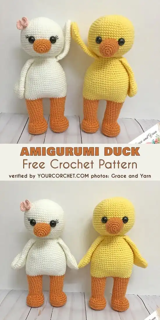 A delightful set of crocheted mama duck and her ducklings, perfect for creating a family display for Easter.