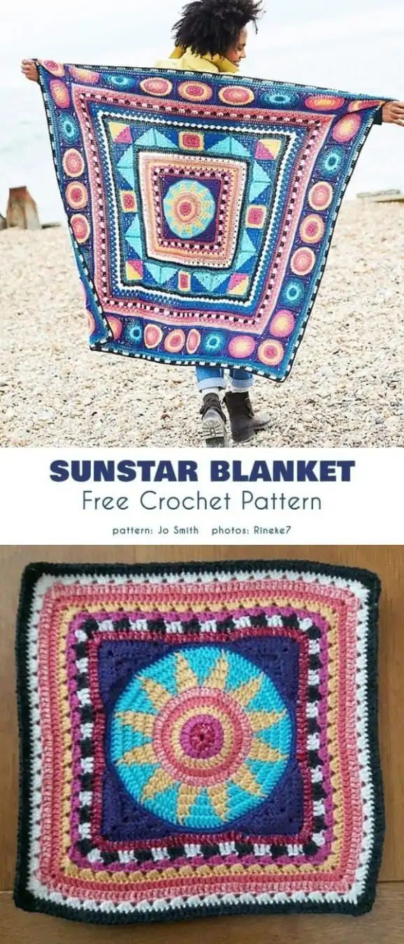 A detailed view of a Triangle Tessellation Throw with various sized and colored triangles fitted together perfectly.