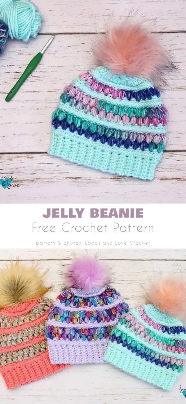 Northern Lights Beanie, a colorful crochet hat inspired by the aurora, featuring personalized rainbow stripes.