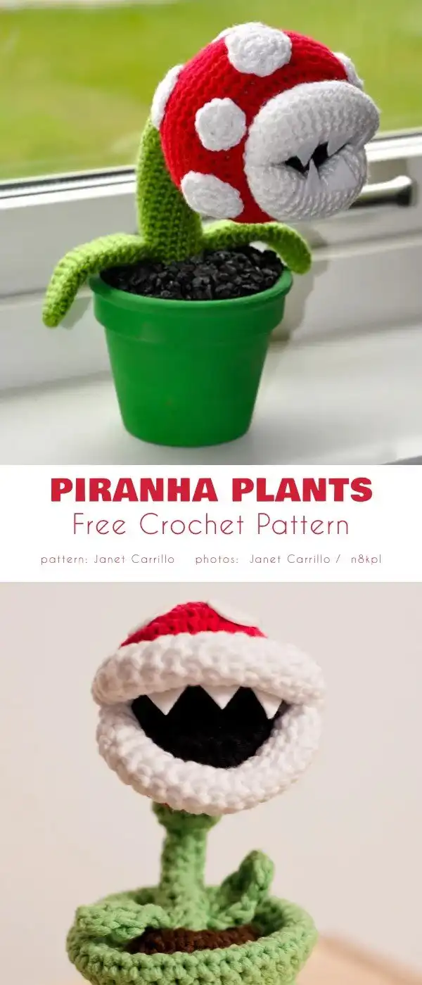 Felt-like Piranha Plant emerging from a green pipe, a nostalgic enemy.
