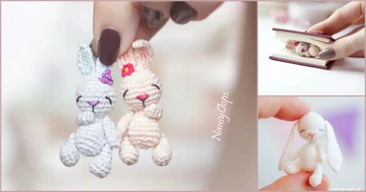Collection of charming tiny bunny free crochet patterns for Easter and year-round gifting