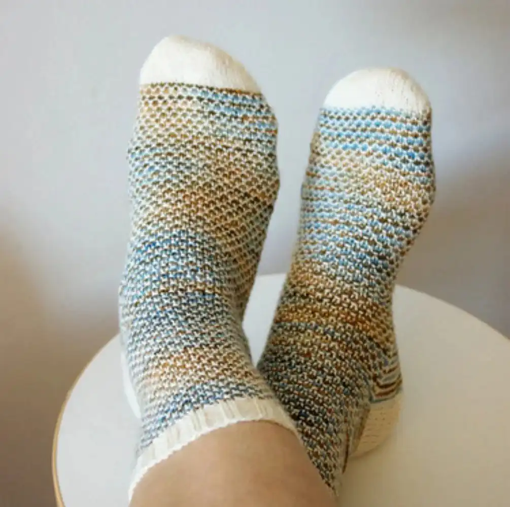 Zesty shortie summer socks in a bright color, demonstrating their low-cut, breathable design, from the Top 10 Free Knitted Socks Patterns.