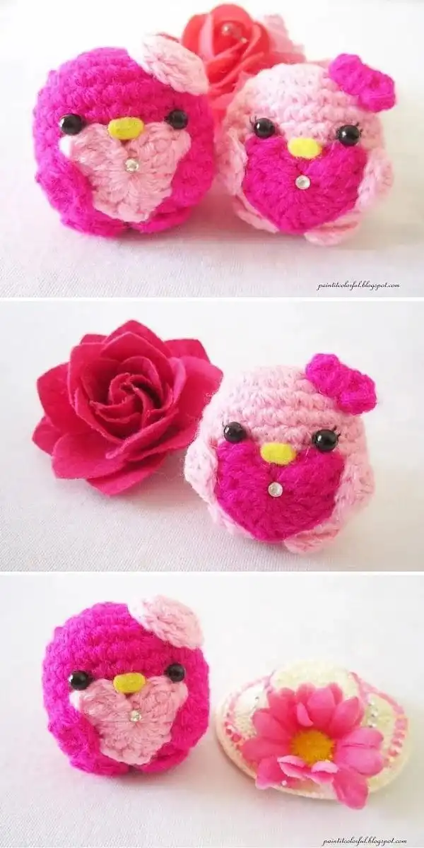 A cute 'Owl Always Love You Valentine Caddy' amigurumi, an owl-shaped container with a heart pocket, perfect for candies.