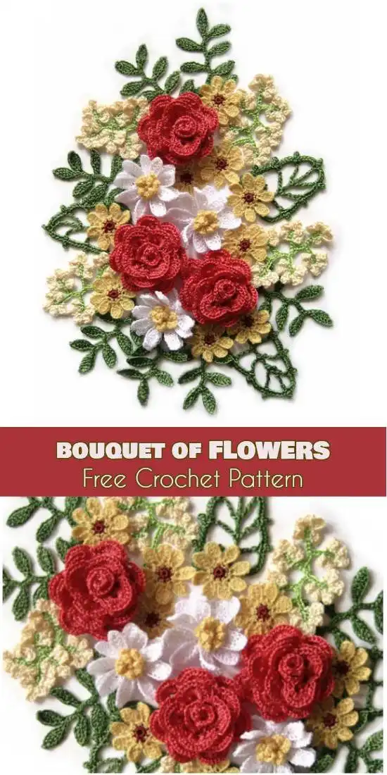 A vibrant green 10-petal crochet flower, intricately designed and presented as a step-by-step video tutorial preview from the Variety of Flower Appliques Free Crochet Patterns.