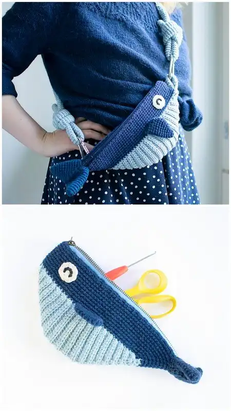 A close-up of a wide, sturdy crocheted strap attached to a Waist Crochet Crossbody Bum Bag for comfort and durability.