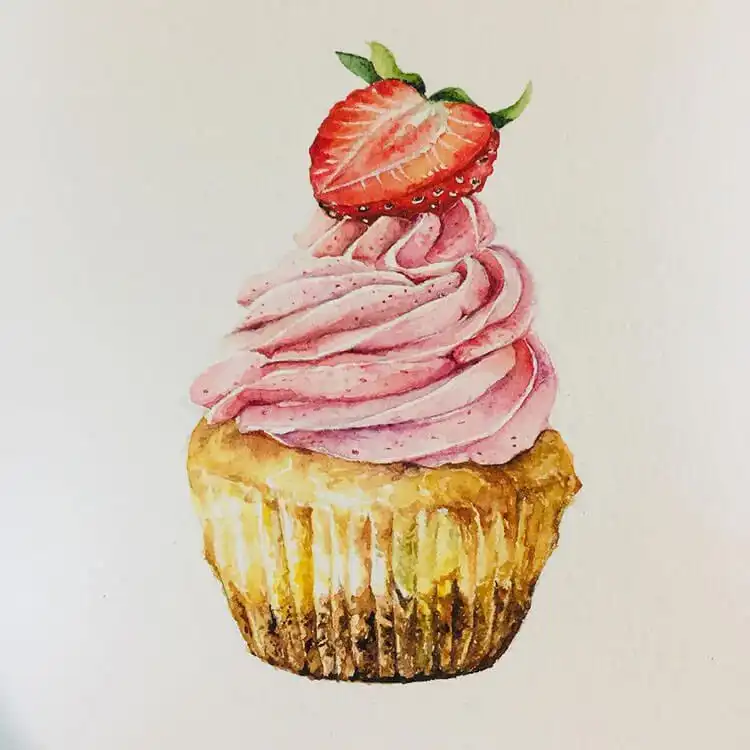 Beginner-friendly watercolor tutorial on how to paint a cream puff