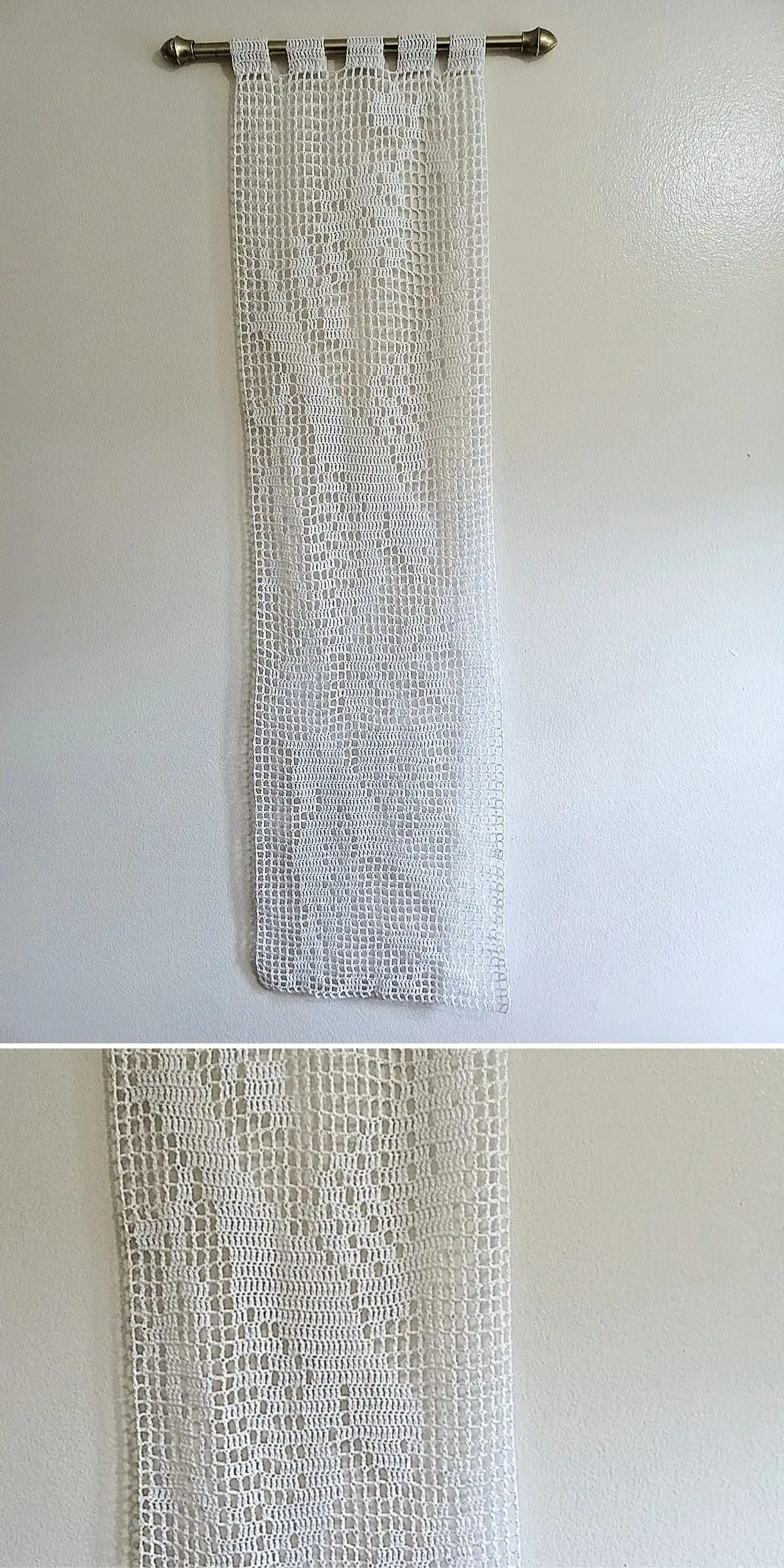 Wisteria Garland with Leaves Free Crochet Pattern 17 A whimsical, sculptural faux deer head wall decor made entirely from crochet yarn, mounted on a wooden plaque.