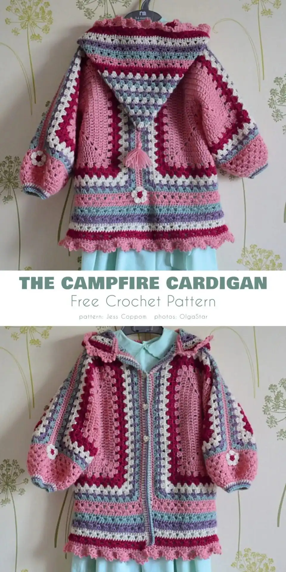 Close-up of crochet stitches on a Women's Hoodie Cardigan, highlighting yarn texture and craftsmanship, ideal for understanding these Must Have Best Free Crochet Patterns.